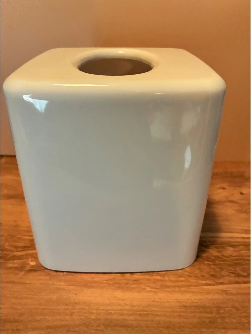 Vintage 90s Tropical Fish White Melamine Tissue Box Cover Holder Bathroom Decor